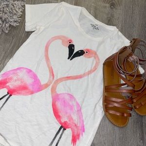 J. Crew Flamingo Tee